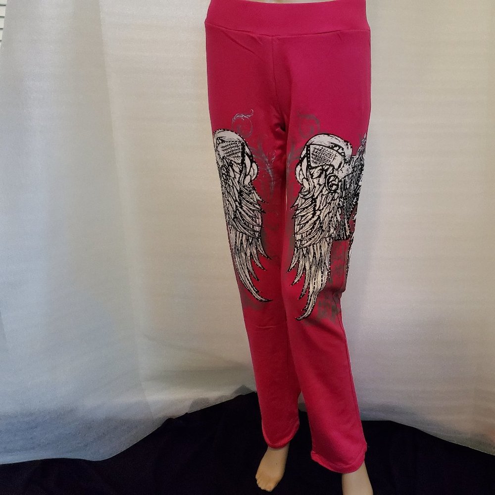 NWT Women's French Terry Pants w/ Bling